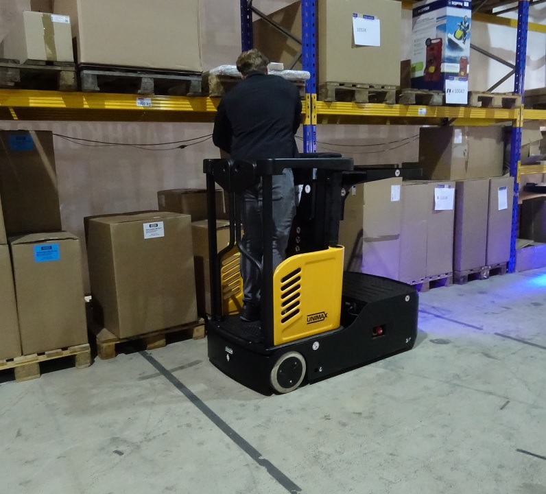 Nacelle élévatrice mobile de personnel JX0, préparateur de commandes pour petites pièces jusqu'à 3000 mm de hauteur de levage