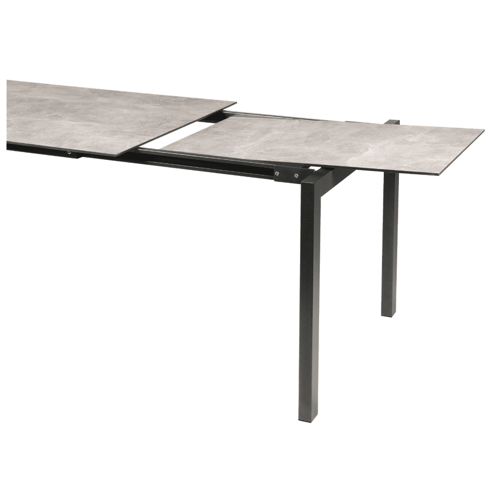 Schaffner Table de jardin LUZERN en fibre de verre extensible, L x L 2200/2800 x 1000 mm, disponible en 3 versions