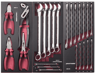 KRAFTWERK PRO LINE COMPLETO EVA Jeu d'outils, clés mixtes et pinces, 24 pièces