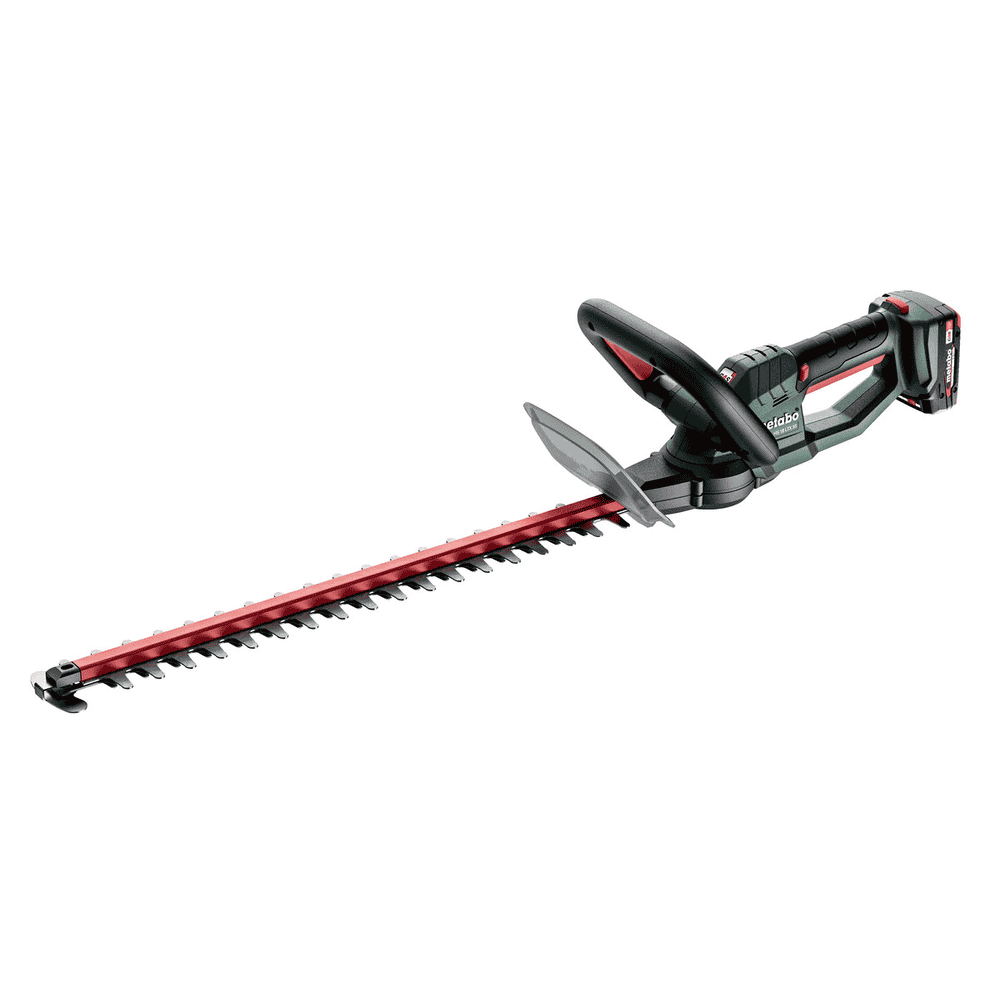 Metabo Akku-Heckenschere HS 18 LTX 55, Schnittlänge 53 cm, mit 2x Li-Power Akku (18 V / 2.0 Ah) und Ladegerät