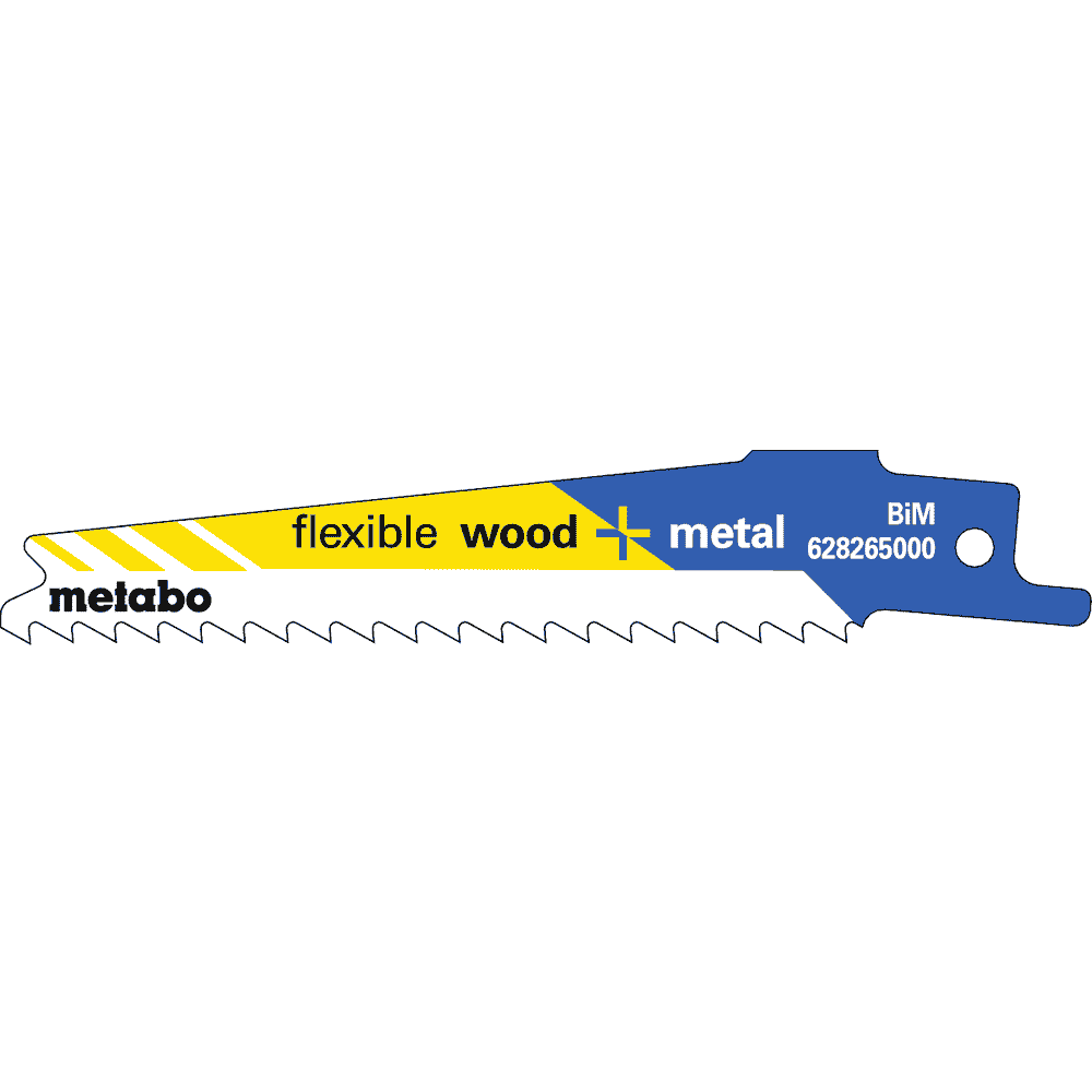 Metabo Säbelsägeblatt "Flexible Flexible Wood + Metal" 100 mm x 0.9 mm, 5 Stück