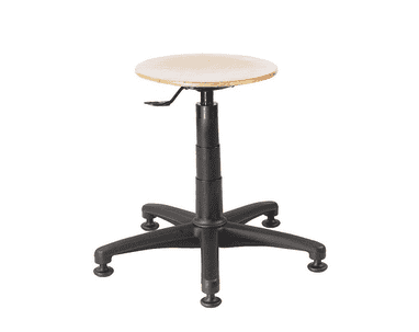 Tabouret d'atelier en bois, sans dossier, avec patins, 550 x 550 x 570 mm