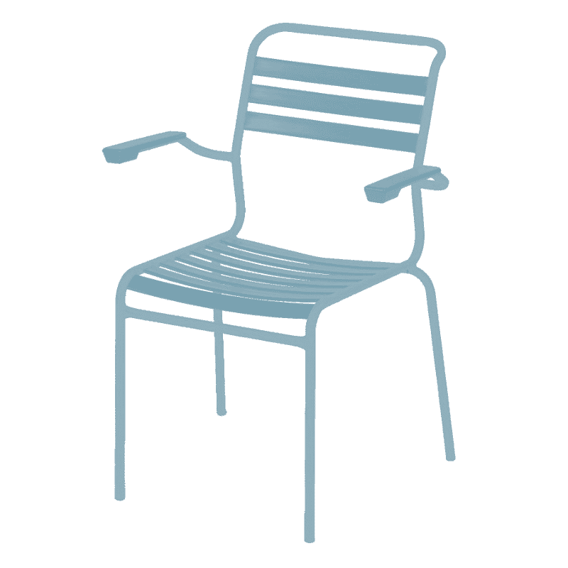 Schaffner Chaise de jardin de jardin SÄNTIS, revêtement par poudre, en diverses exécutions