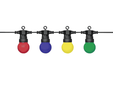 Steffen GardenLine LED Party-Lichterkette, mit Leuchtmittel - farbig, 10.5 m, 10 x 0.3 W, IP55
