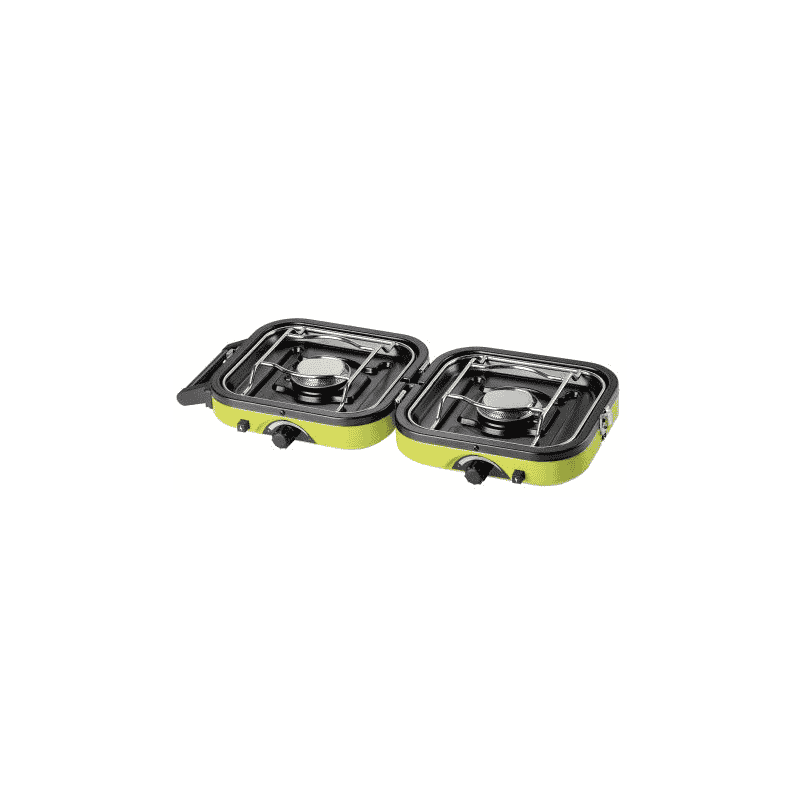 Kartuschenkocher DUAL COMPACT für Outdoor und Camping, 2 Brenner,  klappbar & tragbar