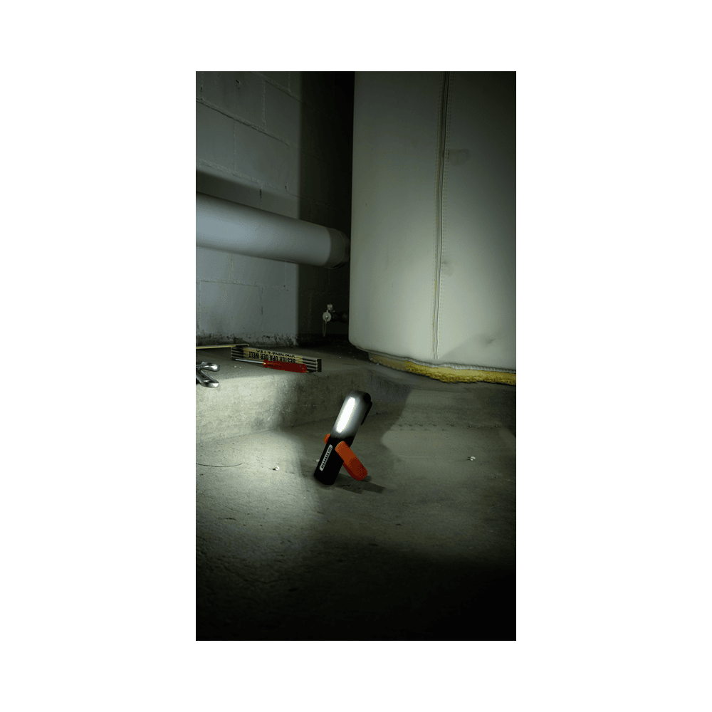 Steffen LED Akku-Handlampe 3 W, 150 lm, 6000K, IP20, schwarz/orange