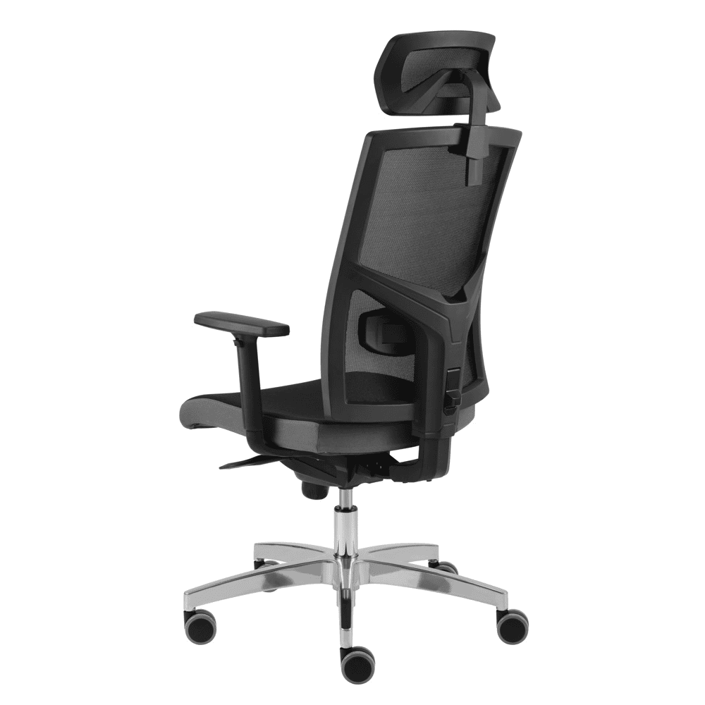 Bürodrehstuhl Lilie mit Netzrücken, stufenlos höhenverstellbar, 500 x 450 mm