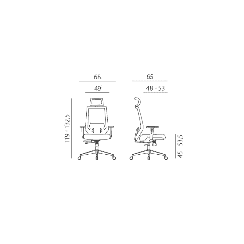 Ergonomischer Bürostuhl Edge mit Netzrückenlehne, in zwei Farben