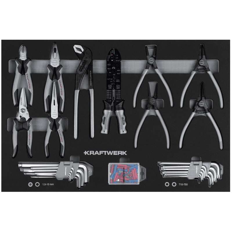 KRAFTWERK Chariot d'atelier LT700 BASIC avec 5 tiroirs, outils inclus, 173 pièces, L x P x H 719 x 474 x 1000 mm