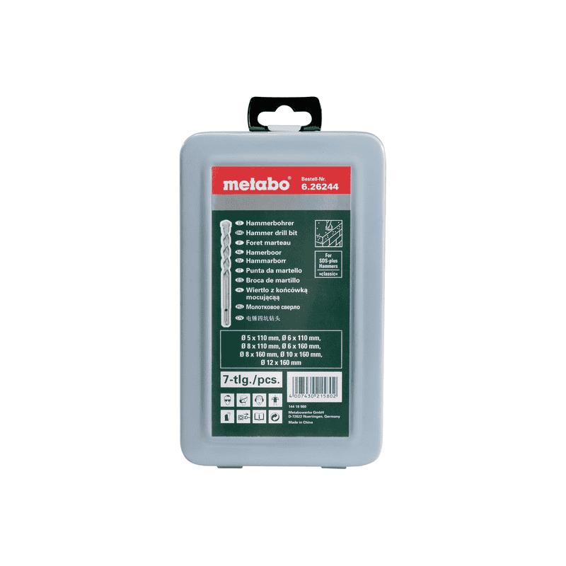 Metabo SDS-plus Classic-Bohrersatz, 7-teilig