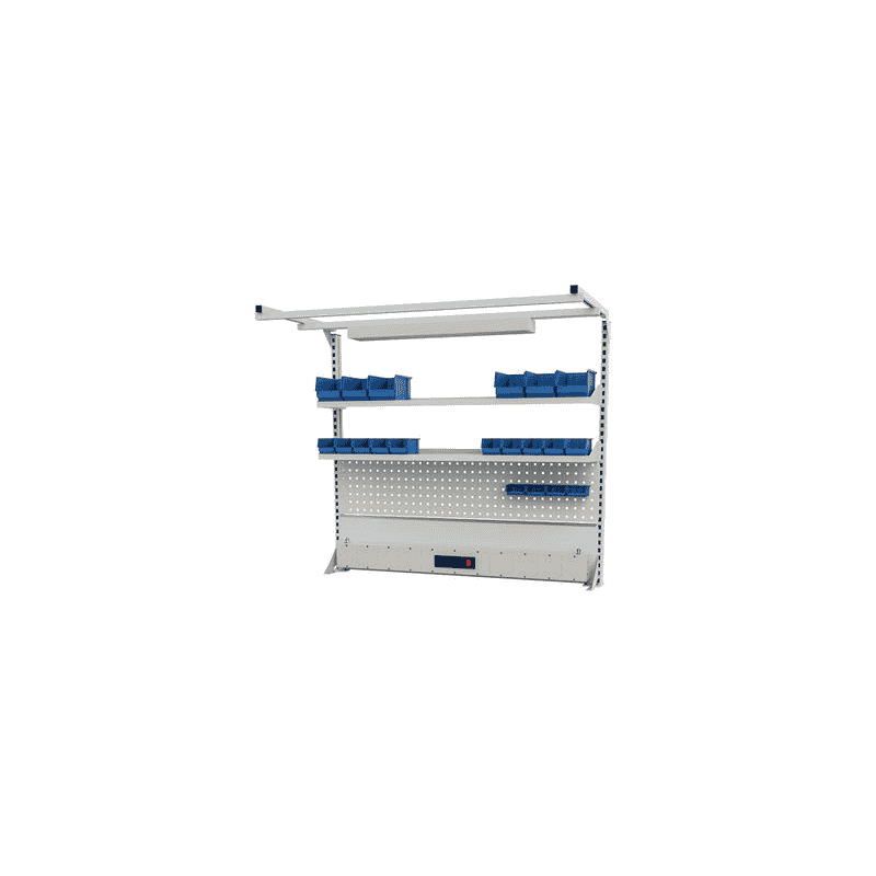 Bedrunka+Hirth Multi-Wand-Aufbau mit Obergestell, BxTxH 1500 x 750 x 1250 mm