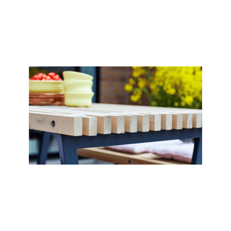 Siesta-table de jardin, bois flottant coleur, 1380 mm