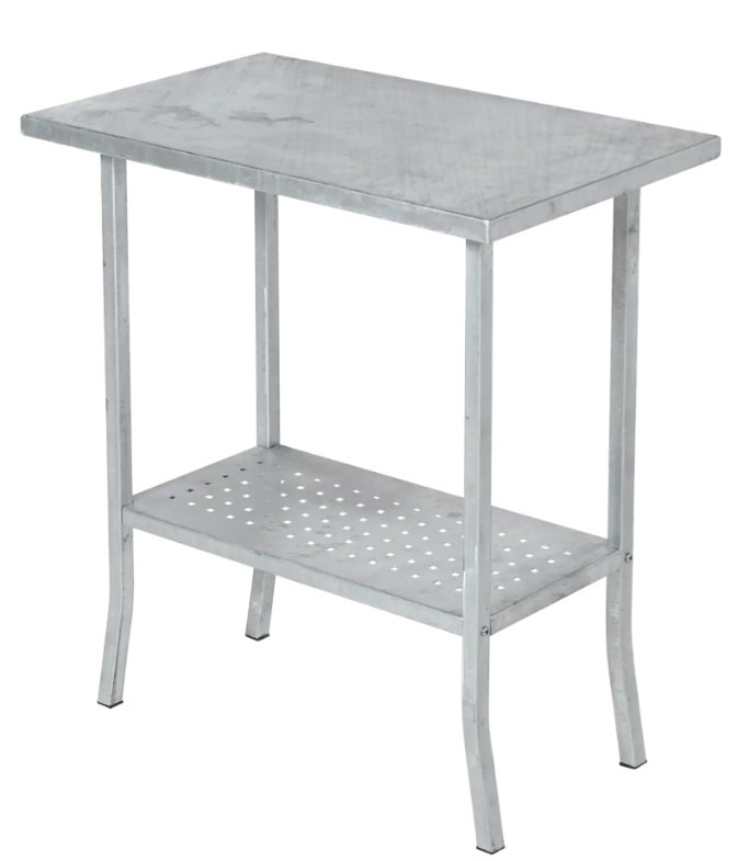 PLUS Table de jardinage en acier galvanisé à chaud, L x L x H 750 x 450 x 800 mm