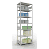 Schulte Fachbodenregal, modulares Stecksystem, einseitig nutzbar, RAL 7035 lichtgrau