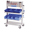 Bedrunka+Hirth Multi-Wagen, 4 x neigbarer Fachboden, 2 x Lochwand, 990 x 610 x 1450 mm