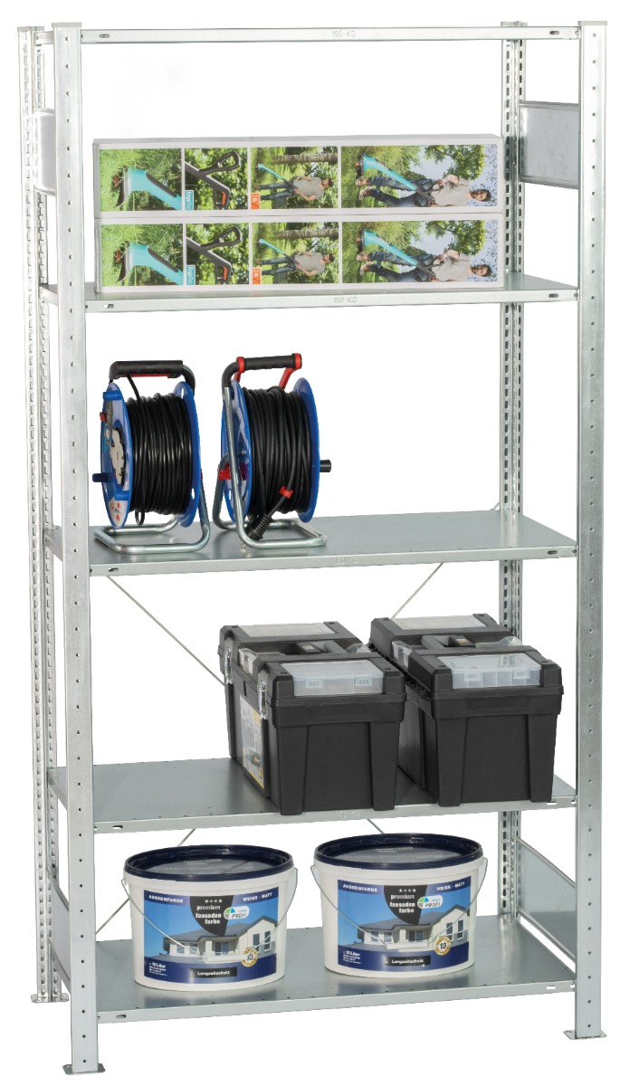 Schulte Fachbodenregale MULTIplus150, Expressline, einseitig nutzbar
