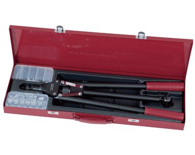 KRAFTWERK Industrieller Hebel-Handnietmutternsatz M5–M10 mit Metallkoffer