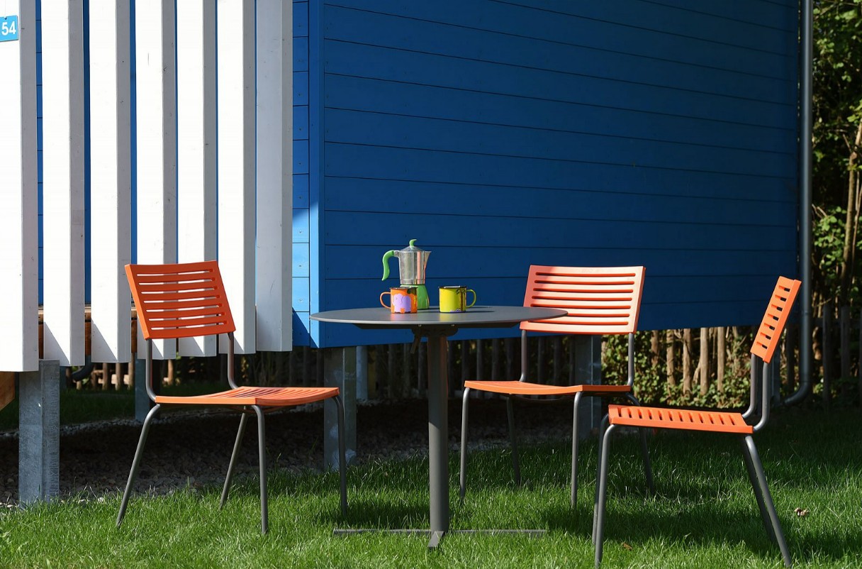 Schaffner Chaise de jardin LAMELLO sans accoudoirs, revêtement par poudre, disponible en plusieurs couleurs