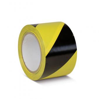 Klebeband gelb-schwarz, 50 mm x 66 m