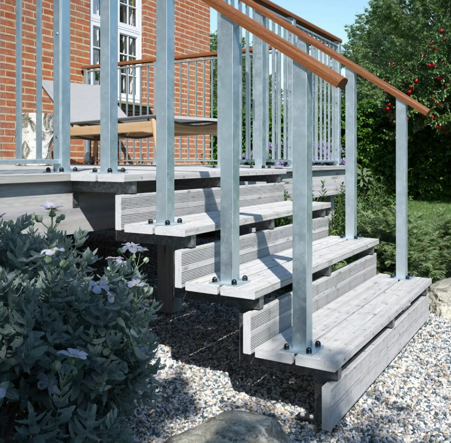 PLUS Limon d'escalier à 34,2°, profondeur de marche 280 mm, disponible en plusieurs versions