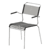 Schaffner Chaise de jardin Spaghetti Säntis avec accoudoirs, disponible en plusieurs versions