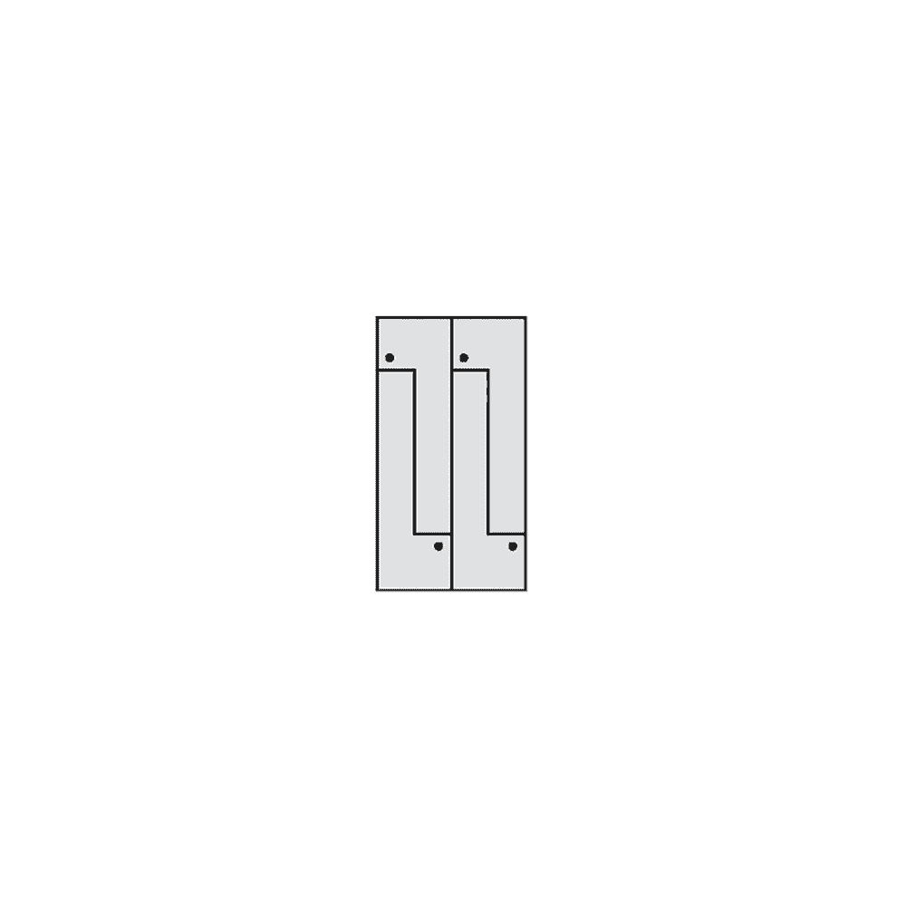 Spind mit 4 Türen in "Z"-Form