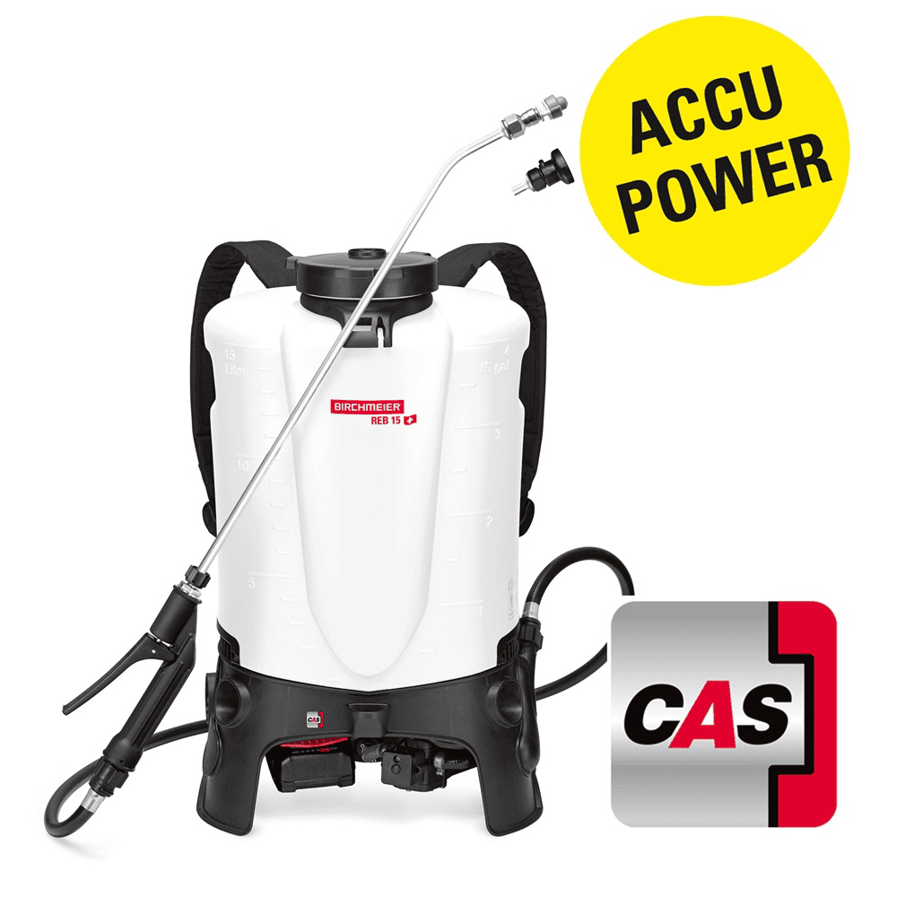 Birchmeier Akku-Rückensprühgerät REB 15 DC1, Füllmenge 15 l, mit Li-Power Akku (18 V / 2.0 Ah) und Ladegerät