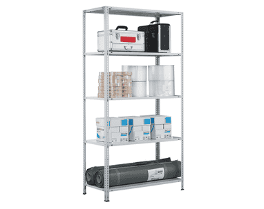 Schulte Rayonnage à tablettes MULTIplus85 avec renforts d'angle, utilisable des deux côtés, différentes versions