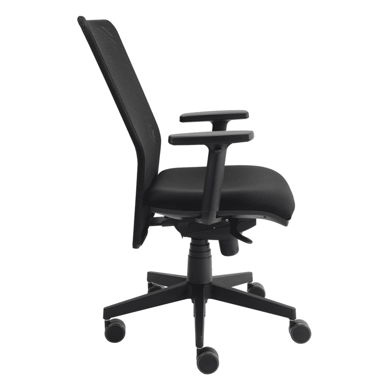 Ergonomischer Bürostuhl Hortensie mit Netzrücken, schwarz, höhenverstellbar, 500 x 450 mm