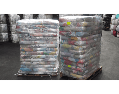 Putzlappen Premium Baumwoll-Tricot hellbunt auf Palette, 500 kg