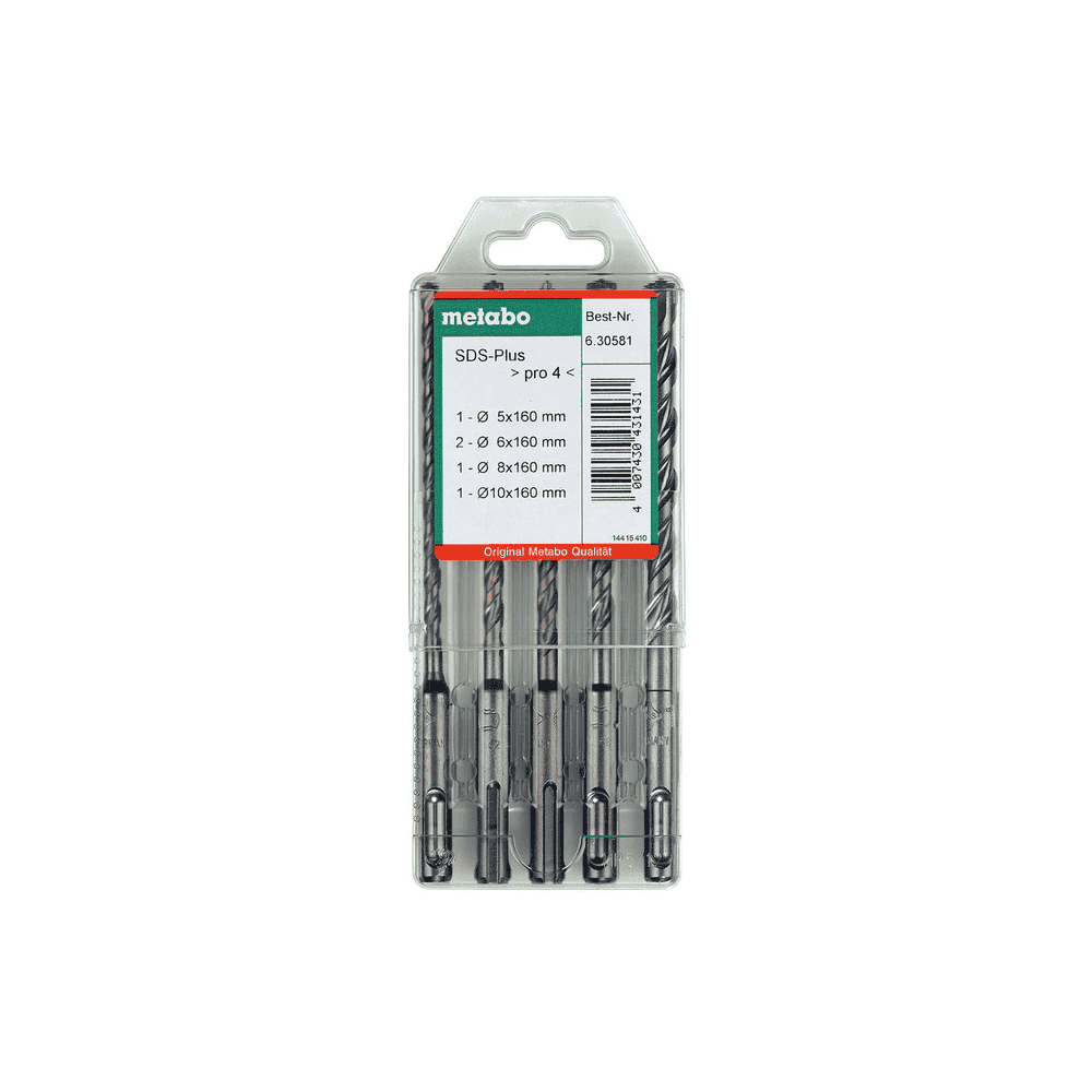 Metabo SDS-plus Pro4-Bohrersatz, 5-teilig
