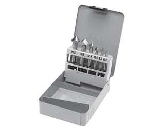 KRAFTWERK PRO LINE Kegelsenker-Satz 90° aus Edelstahl, HSS-E Co5, 6-teilig