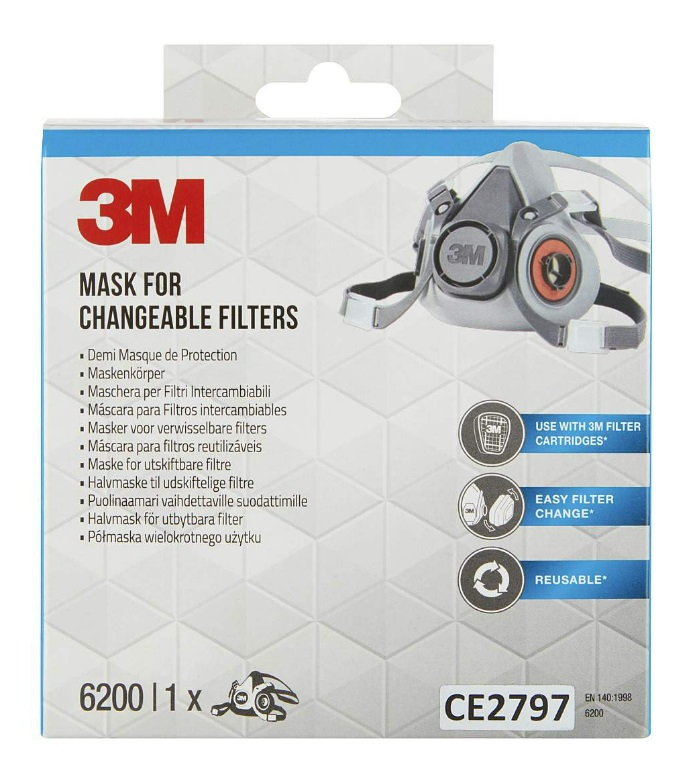 3M Corps de masque 6200 Gris, 1 pièce