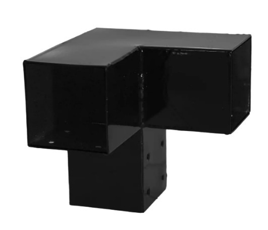 PLUS Pergola Cubic en bois, noir RAL 9005, L x P x H 3870 x 3870 x 2170 mm