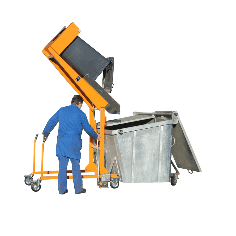 Mülltonnen-Kippwagen mit Handpumpe, in diversen Farben