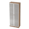 Aktenschrank Rhone mit Milchglastüren, 800 x 420 x 2004 mm, Rahmen silber, in diversen Farben