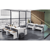 Bistro-Besprechungs-Sitzbank Noah, 1180 x 340 x 450 mm, weiss