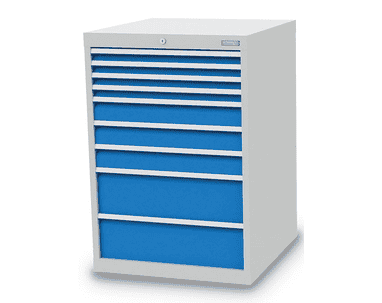 Bedrunka+Hirth Schubladenschrank, Tiefe 736 mm, R 24-24, Schubladenanzahl 9