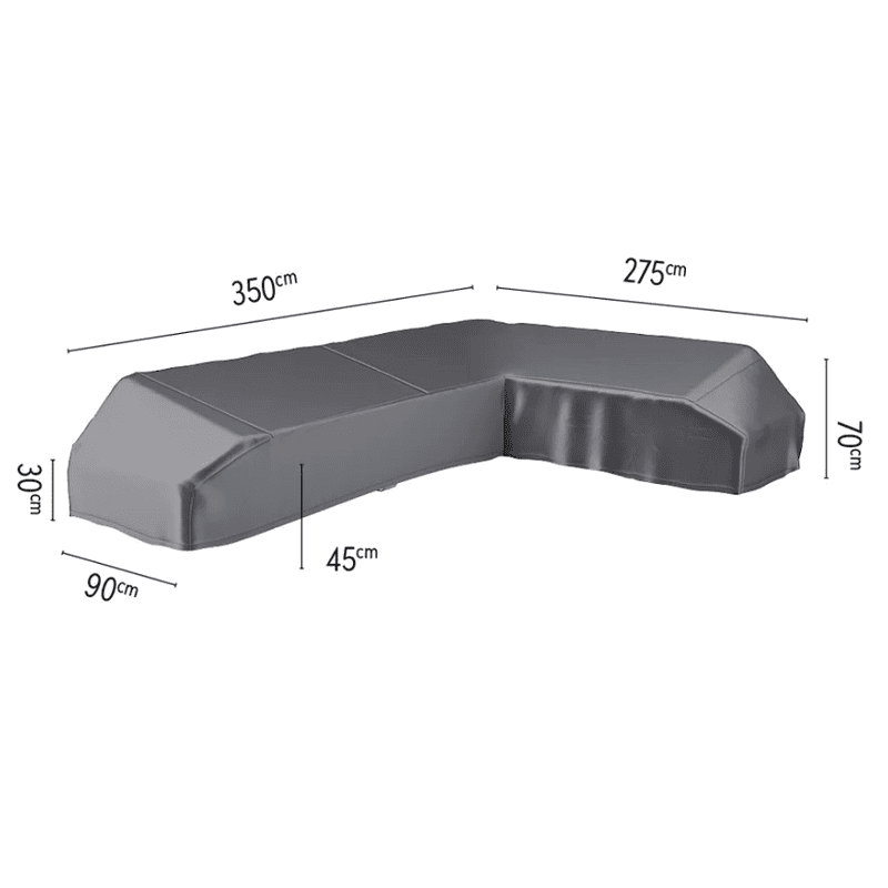 Platinum AeroCover Housse de protection Lounge en forme de L à droite, L x L x L x H 3500 x 2750 x 900 x 700 mm