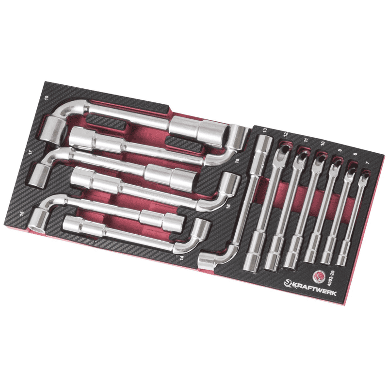 KRAFTWERK PRO LINE EVA3 Ringschlüssel-Satz abgewinkelt – 13-teilig (7–19 mm)