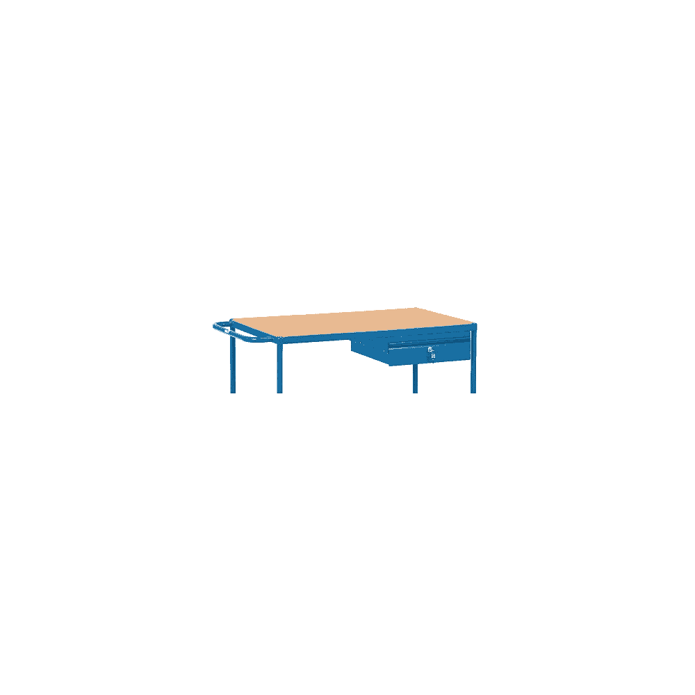 Aufpreis Fetra Anbausatz Stahlblechschublade, brilliantblau, 105 x 410 x 475 mm