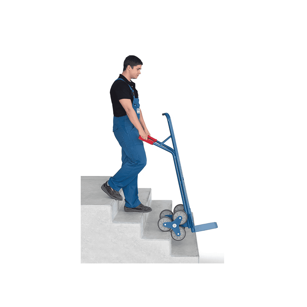 Fetra Treppenkarre Stahl, 2 dreiarmige Rad-Sterne, 200 kg Tragkraft