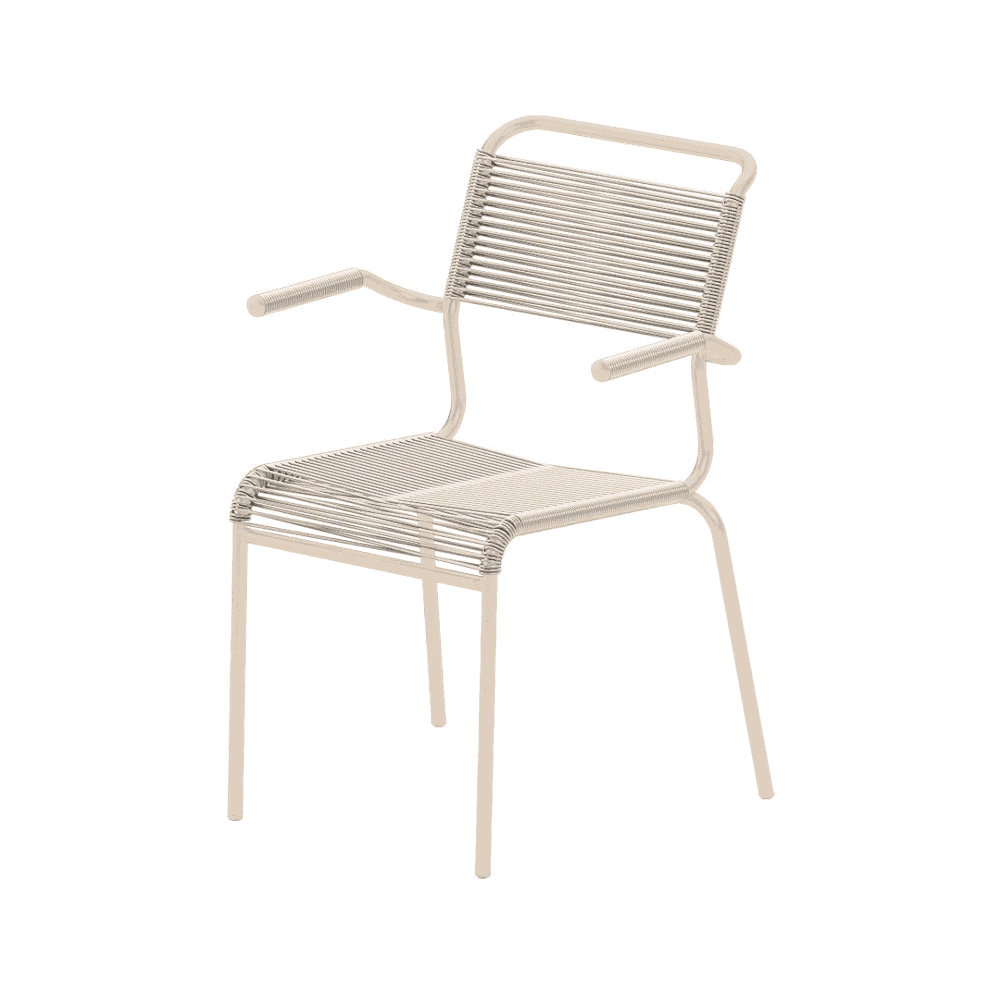 Schaffner Chaise de jardin Spaghetti Säntis avec accoudoirs, disponible en plusieurs versions