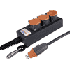 Steffen Steckdosenleiste PROFESSIONAL, T15 Steckdosen, 10 A, GdV 5 x 1.5mm², IP55, schwarz/orange, diverse Ausführungen