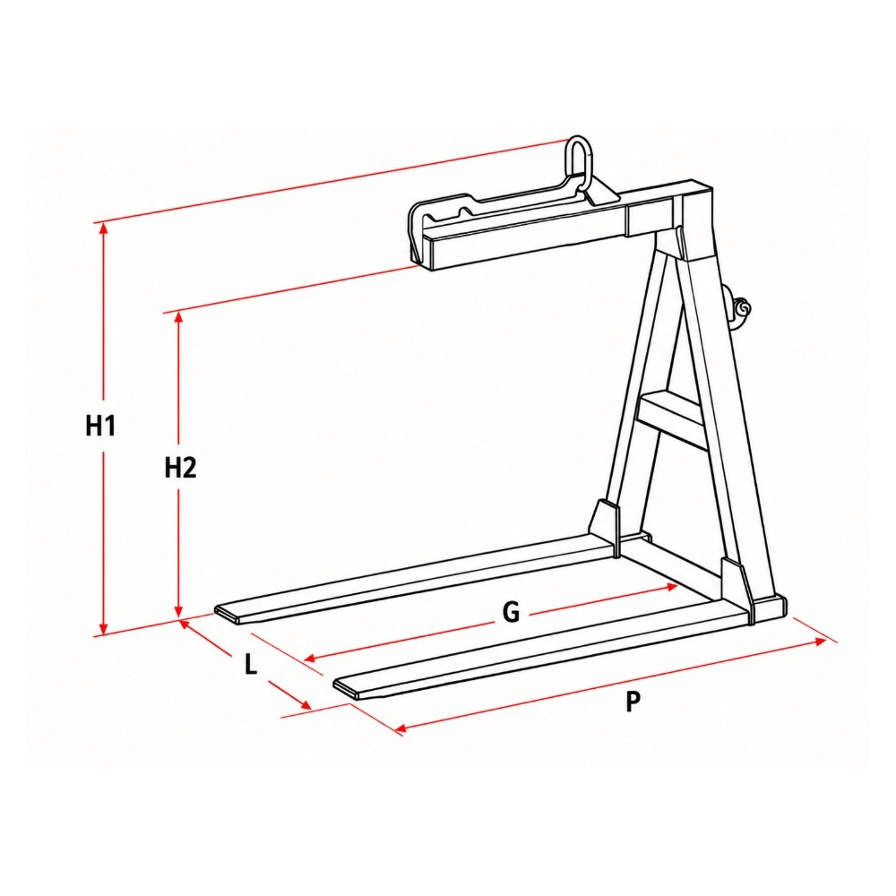 Krangabel Butti Special Cop mit manueller Lastausbalancierung, Tragkraft 600 kg, LxBxH 620 x 1030 x 1150 mm