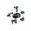 Metabo Combo Set "artisanat du bâtiment 3.1", machines à batterie 18 V en set avec 3x batteries Li-Power 5.2 Ah
