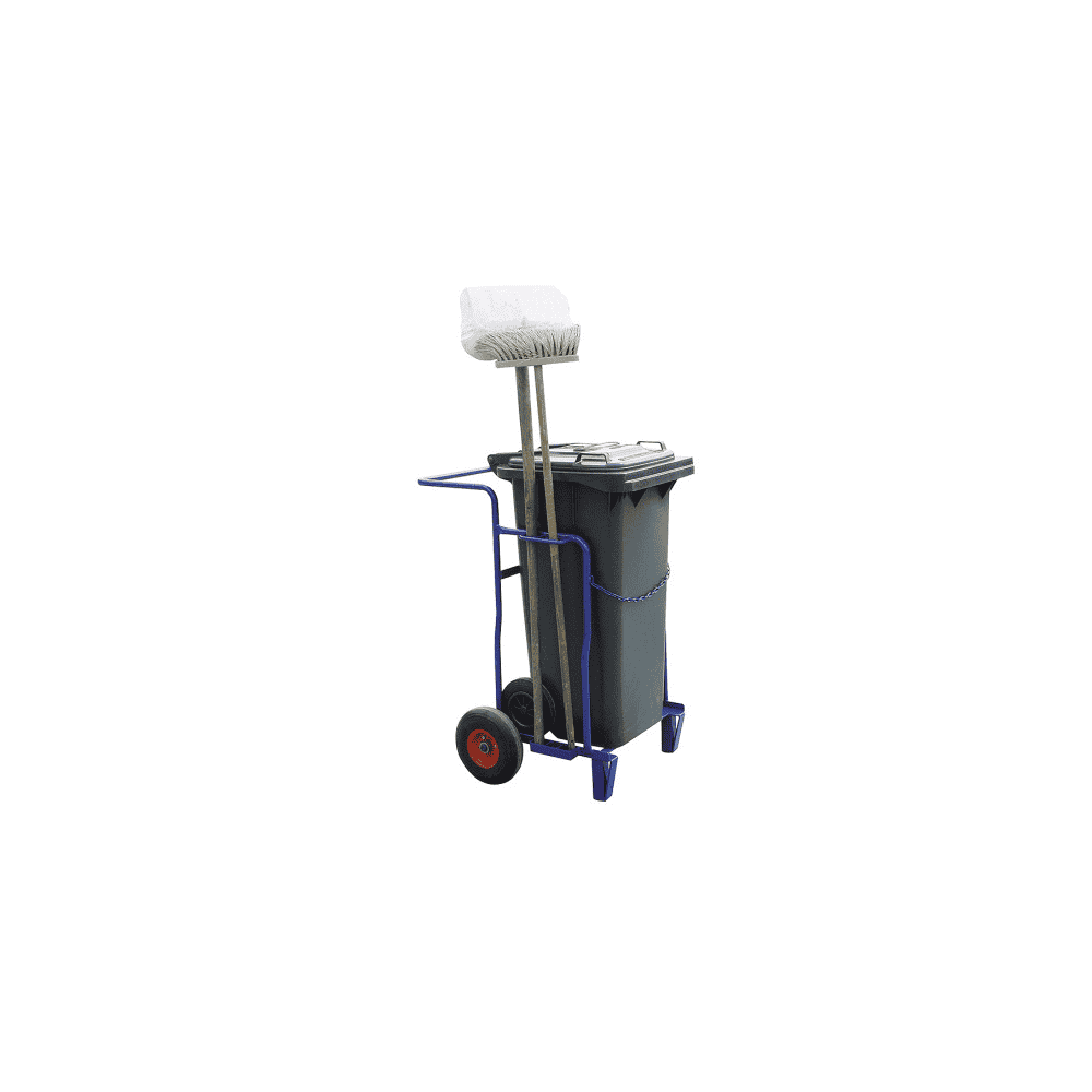 Chariot de nettoyage pour une manipulation facile des conteneurs à déchets plastiques - 120 litres