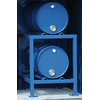 Support peint pour bac de rétention fermé (Art. 5145), adapté au stockage de 2 fûts de 60 l