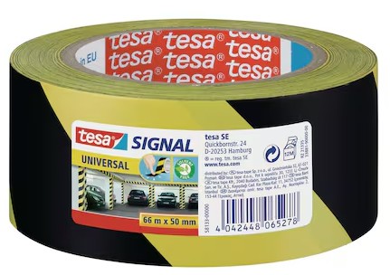 Signal Markierungsband Tesa 58133, PP, 50 mm x 66 m, in 2 Farben