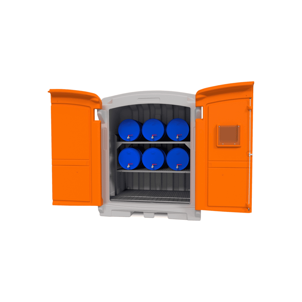 Fassregal Typ 360 für PE-Gefahrstoffdepot 220/2